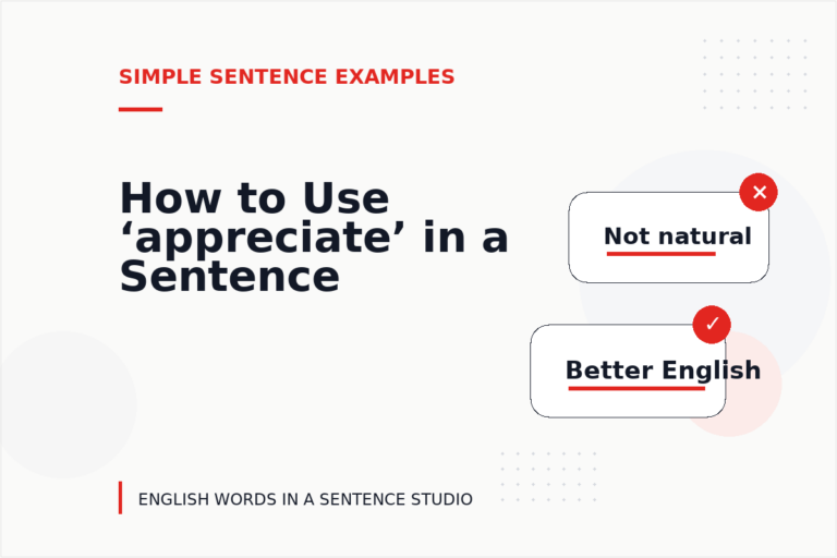 How to Use ‘appreciate’ in a Sentence