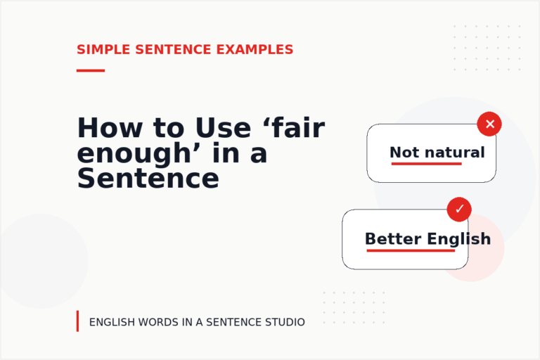 How to Use ‘fair enough’ in a Sentence