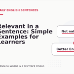 Relevant in a Sentence: Simple Examples for Learners