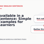 Available in a Sentence: Simple Examples for Learners