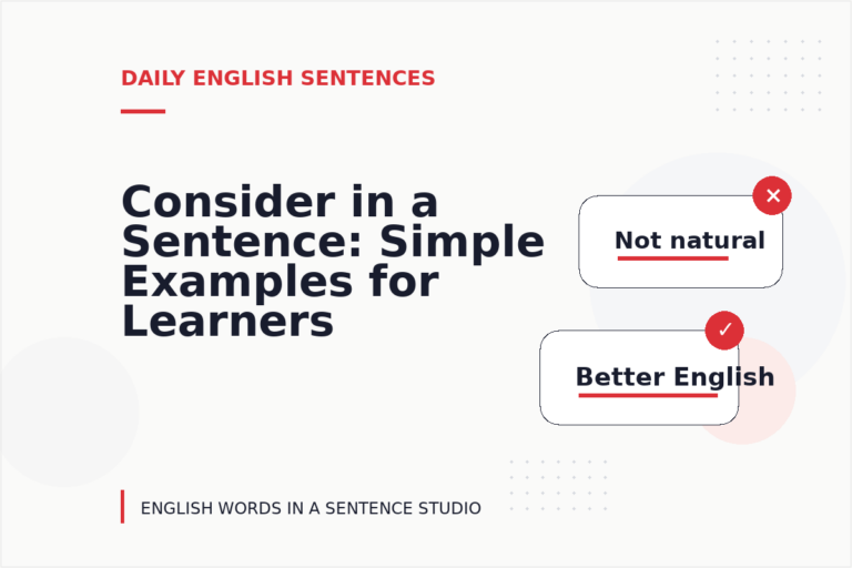 Consider in a Sentence: Simple Examples for Learners