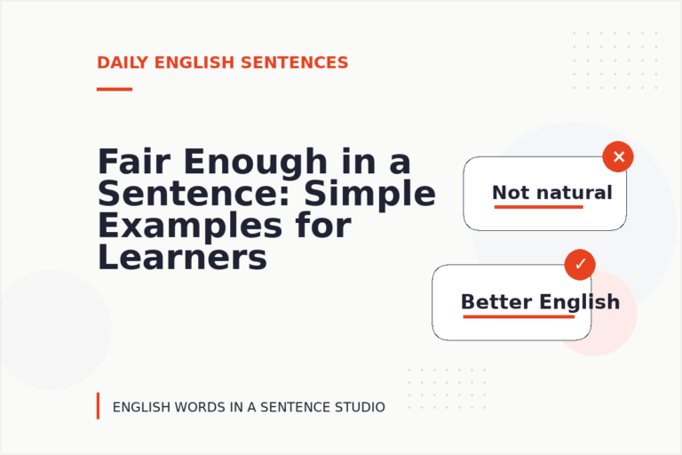 Fair Enough in a Sentence: Simple Examples for Learners