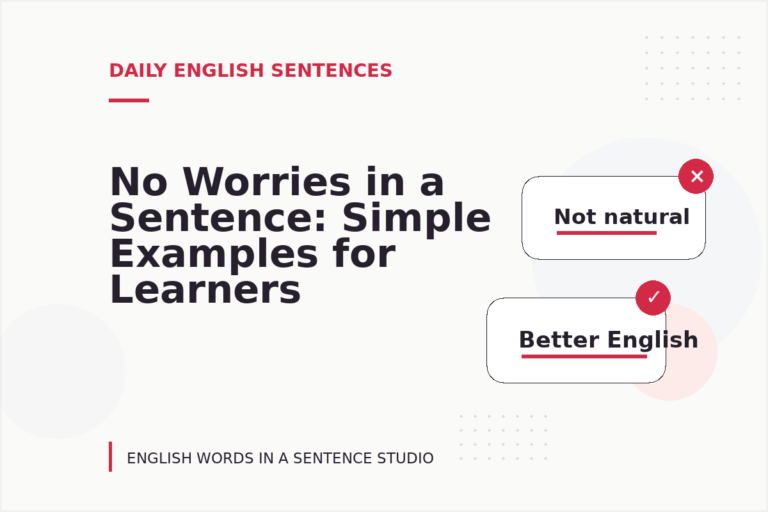 No Worries in a Sentence: Simple Examples for Learners