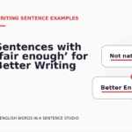 Sentences with ‘fair enough’ for Better Writing