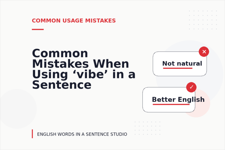 Common Mistakes When Using ‘vibe’ in a Sentence