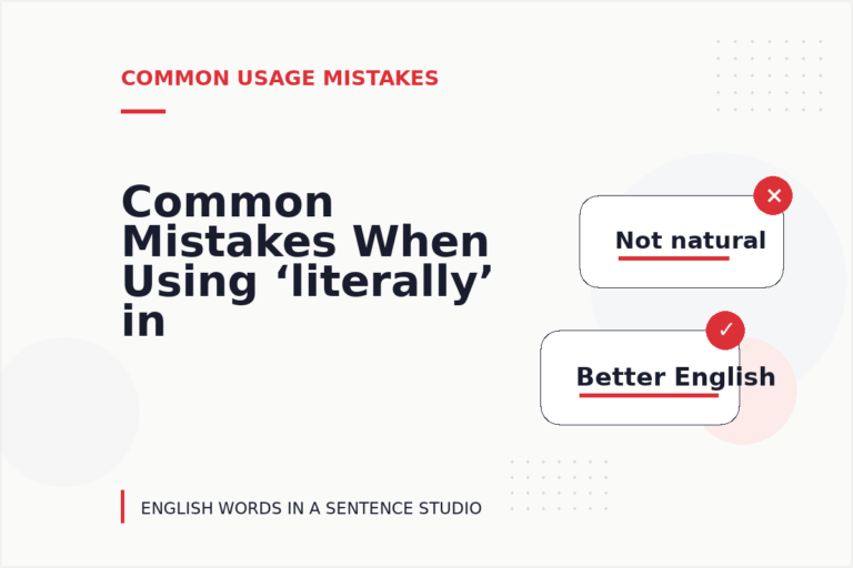 Common Mistakes When Using ‘literally’ in a Sentence