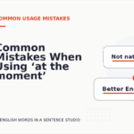 Common Mistakes When Using ‘at the moment’ in a Sentence